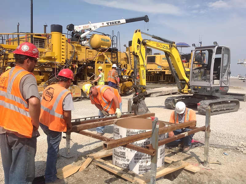 Caisson drilling at O'Hare